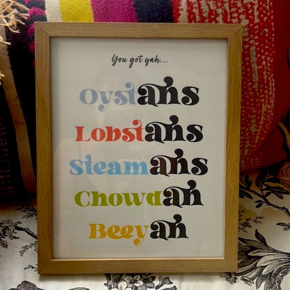 Your cousin from Boston Original framed artwork 8 x 10